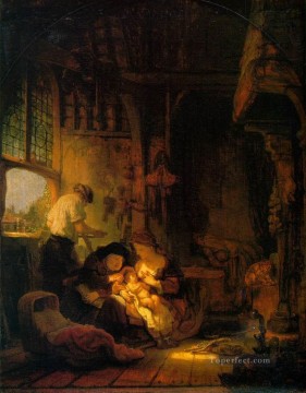  rembrandt Pintura al %C3%B3leo - Sagrada Familia Rembrandt